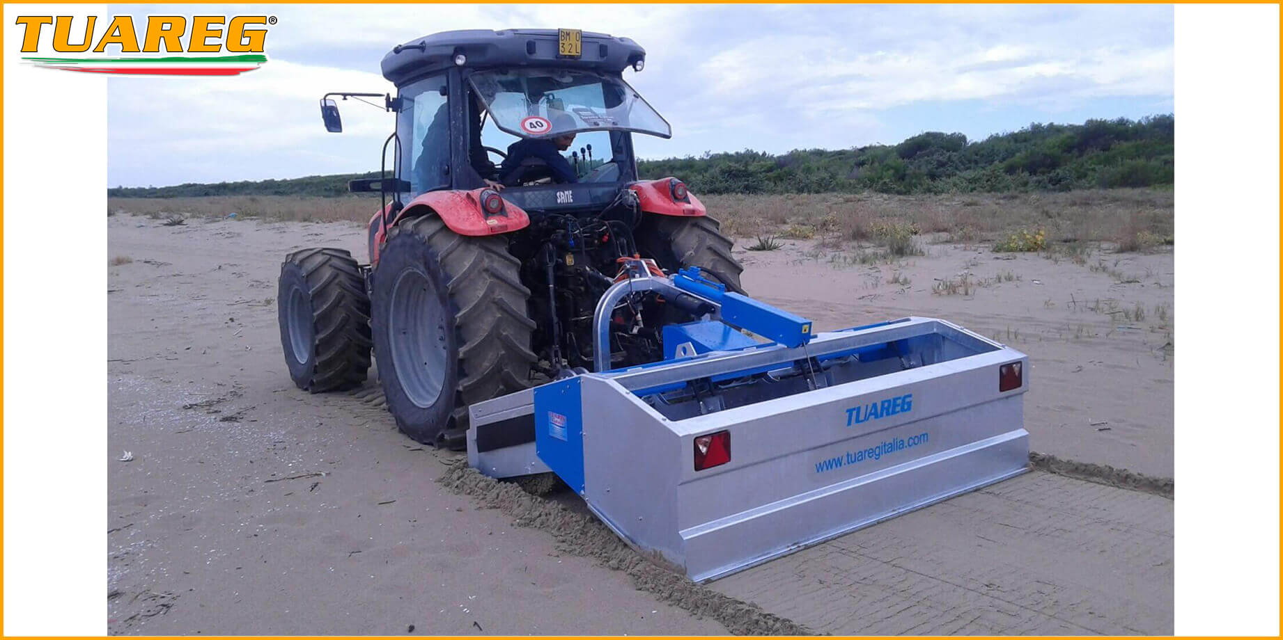 Tuareg EvoExtra - Beach Cleaning Machine - Attached to a Tractor