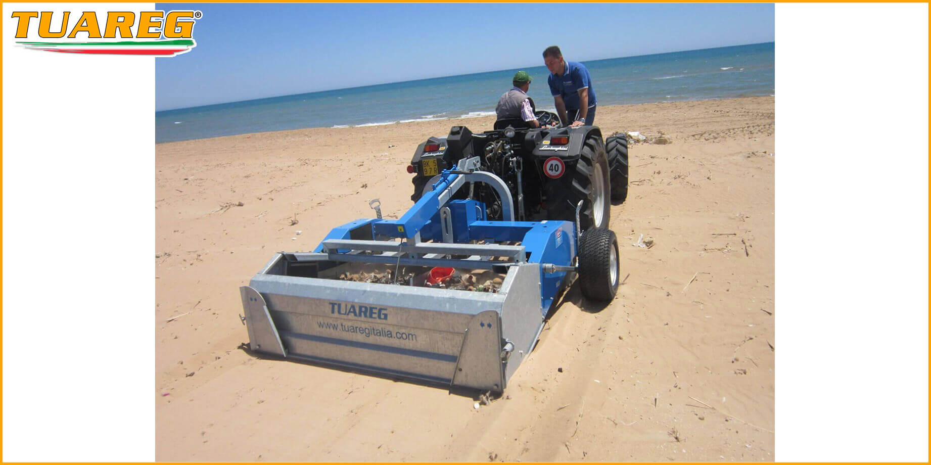 Tuareg EvoMax - Machine de Nettoyage de Plage - Attaché au Tracteur