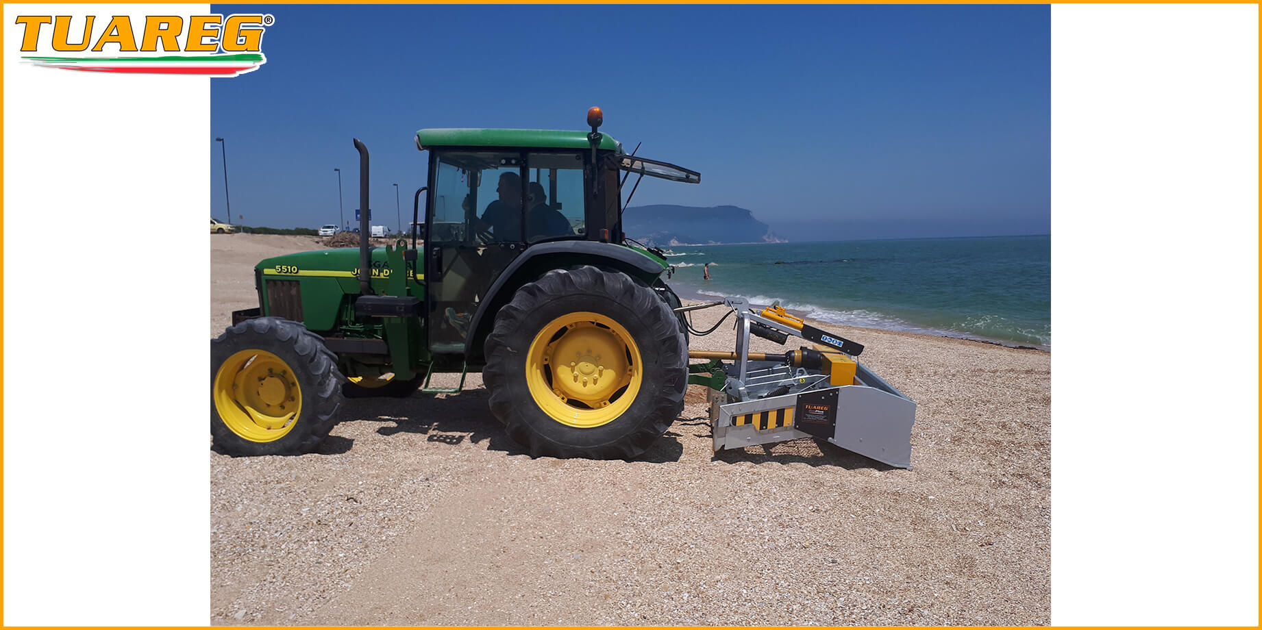 Tuareg EvoPlus - Beach Cleaning Machine - Attached to a Tractor