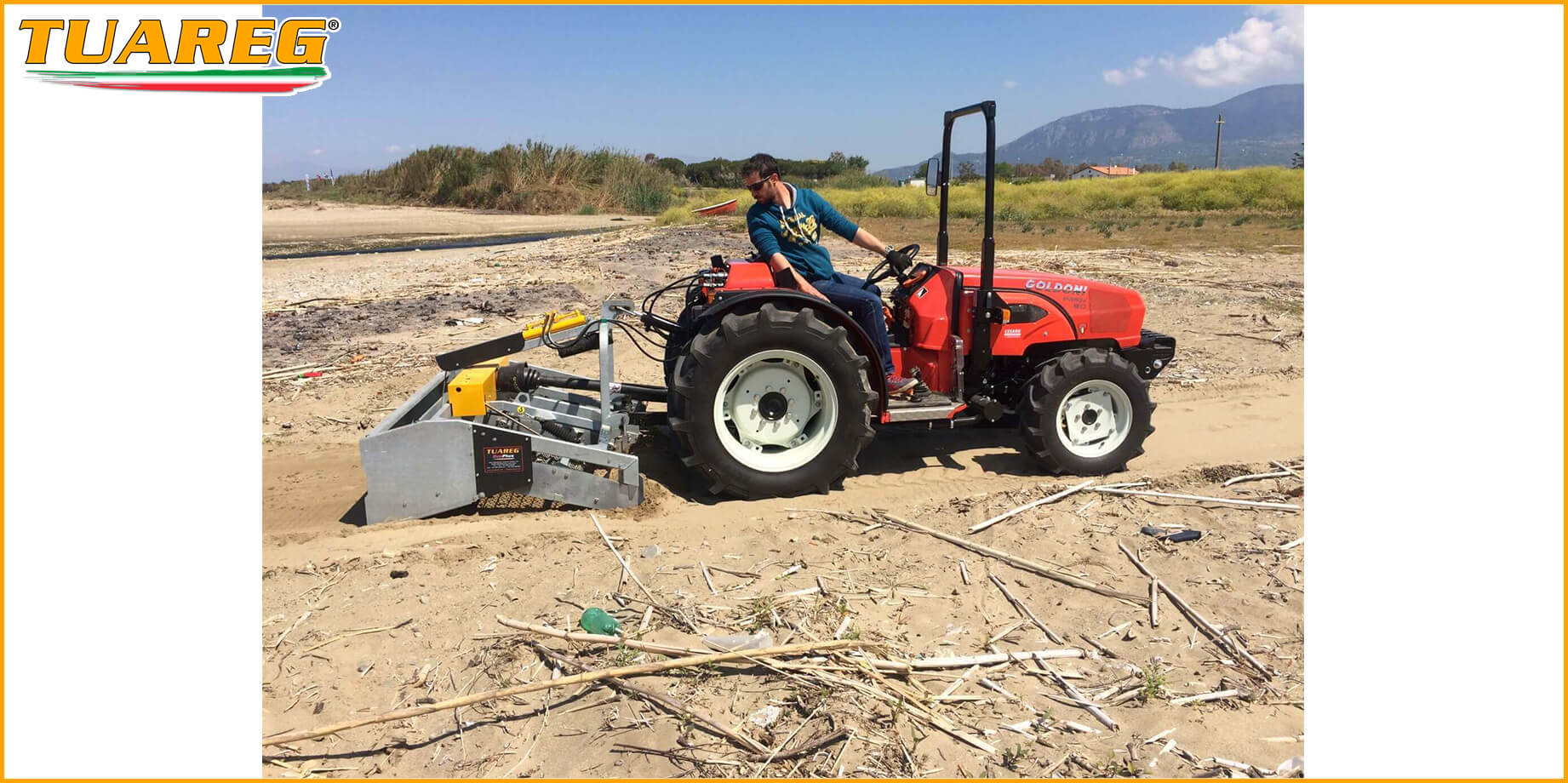 Tuareg EvoPlus - Beach Cleaning Machine - Attached to a Tractor